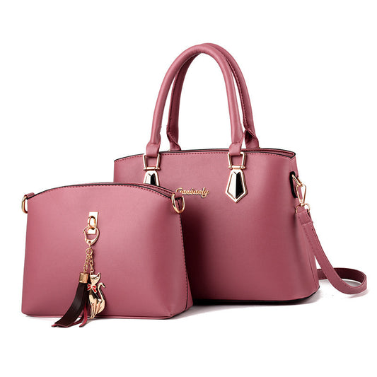 Simple Large Capacity PU Messenger Bag