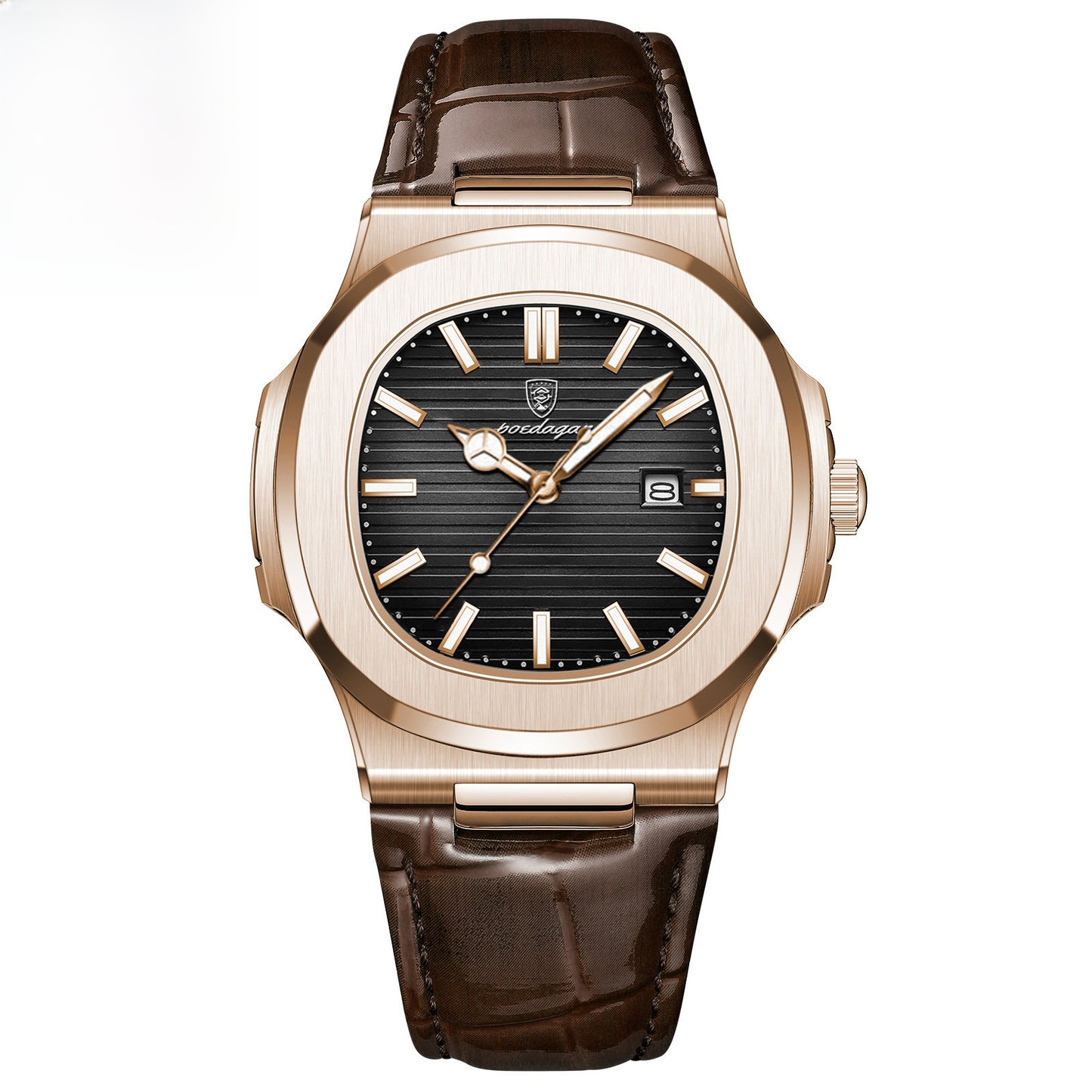 Simple leather belt business Watch