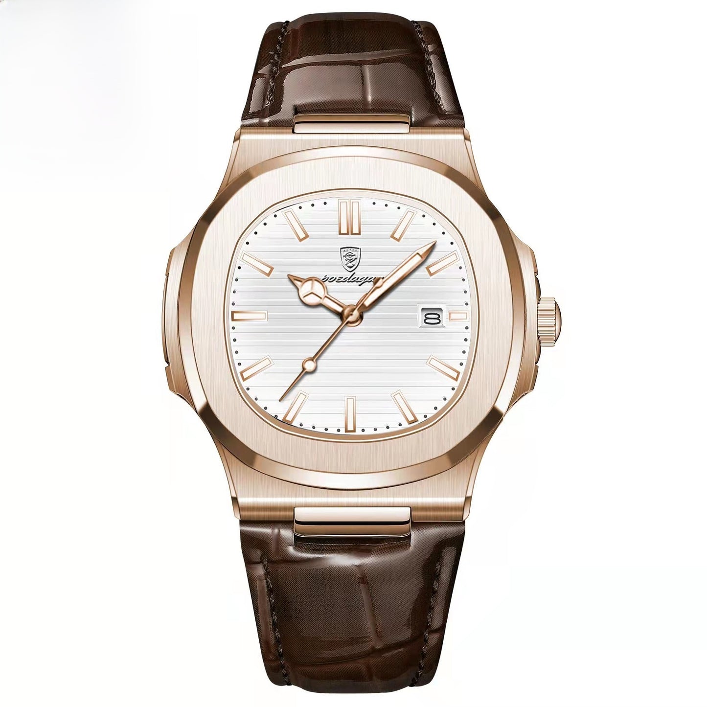 Simple leather belt business Watch