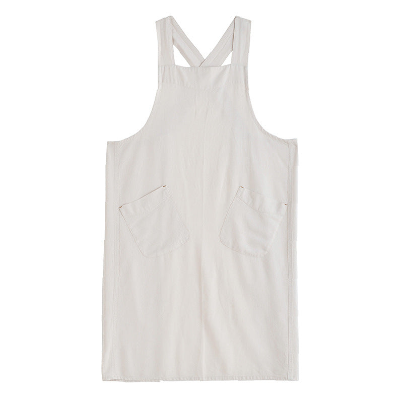 Simple Linen Apron for Kitchen and Cafe