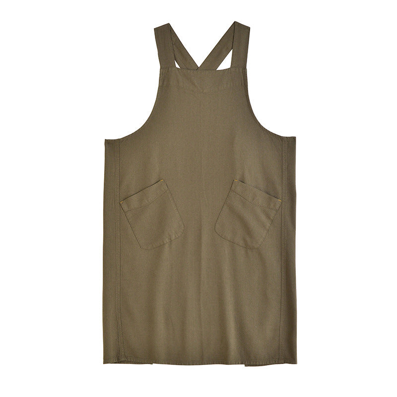 Simple Linen Apron for Kitchen and Cafe