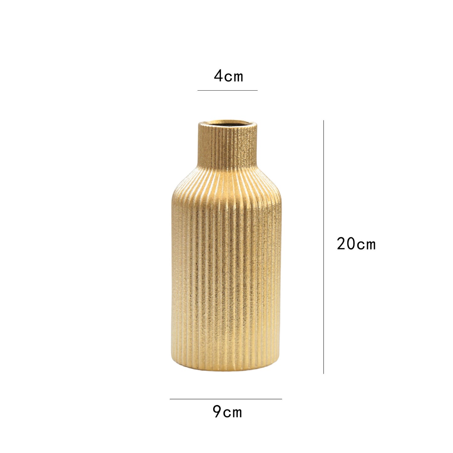 Simple Modern Vertical Pattern Ceramic Vase Ornament for Home Decor