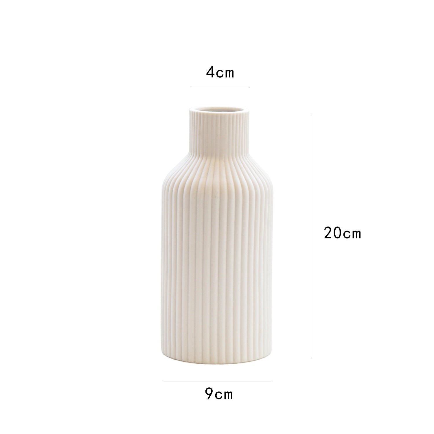 Simple Modern Vertical Pattern Ceramic Vase Ornament for Home Decor