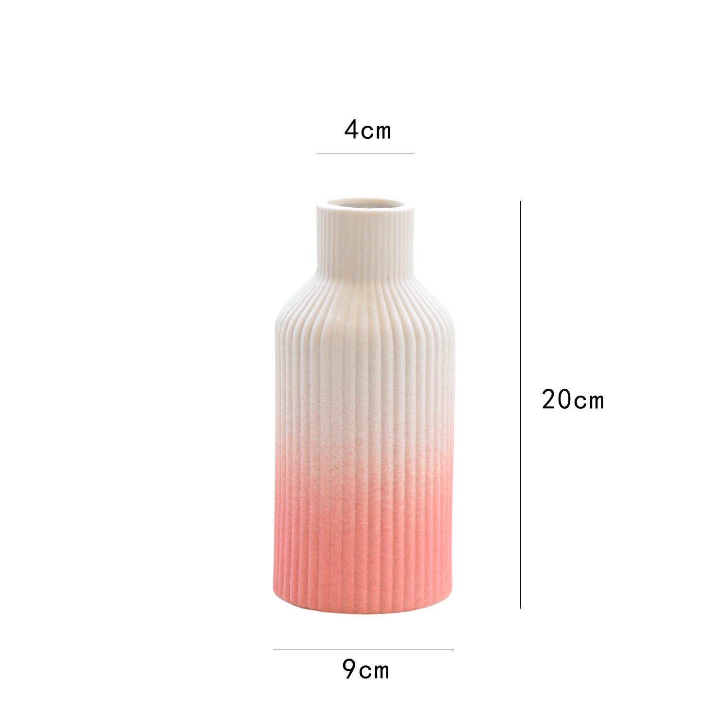 Simple Modern Vertical Pattern Ceramic Vase Ornament for Home Decor