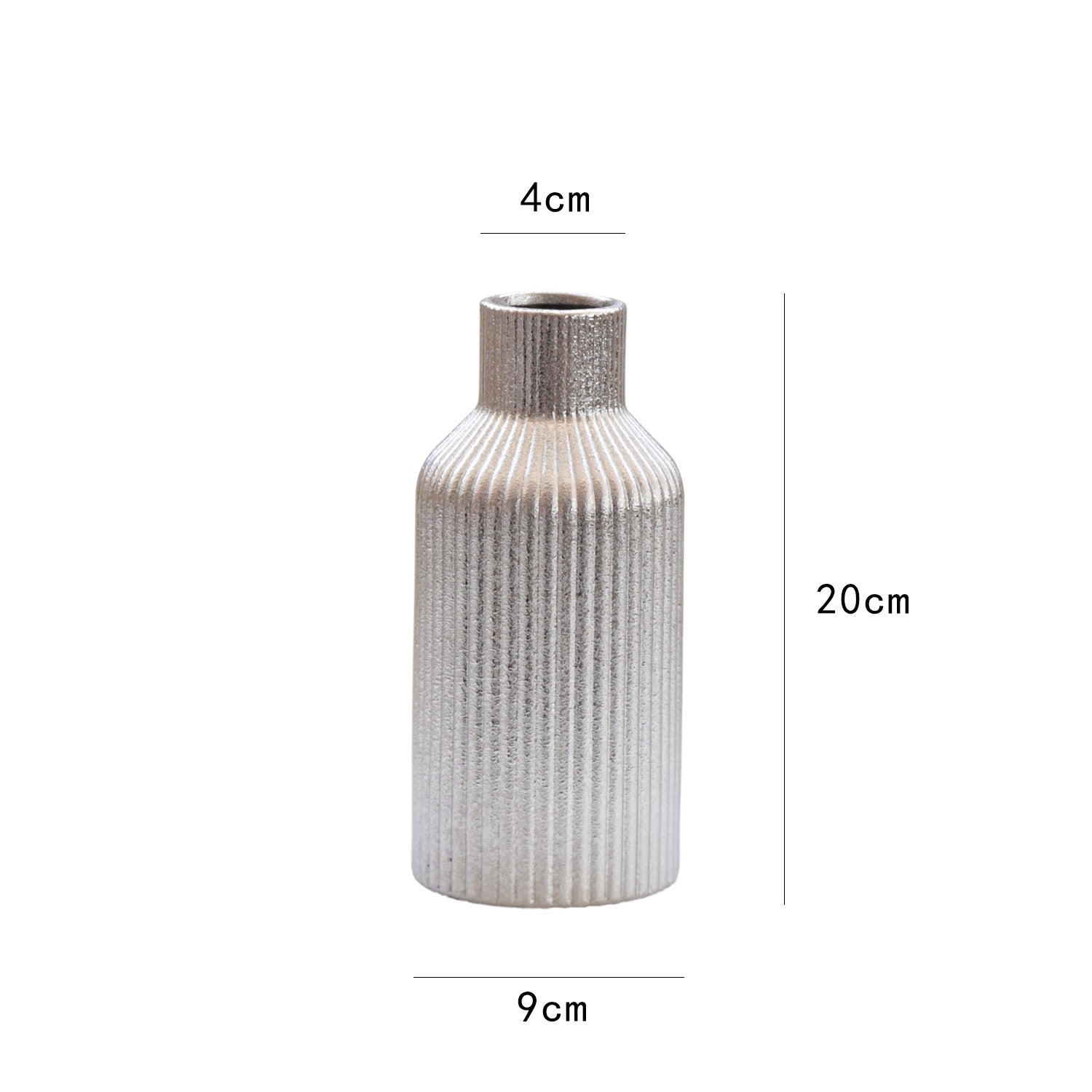 Simple Modern Vertical Pattern Ceramic Vase Ornament for Home Decor