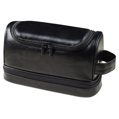 Simple PU Leather Portable Toilet Bag