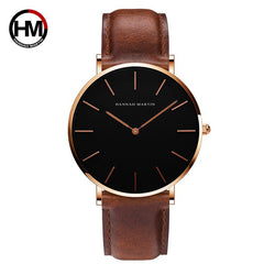 CH02FK Rose Gold Shell Brown Band