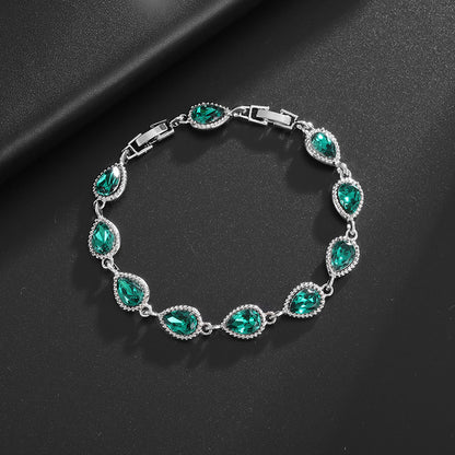 Simple rainbow gemstone bracelet