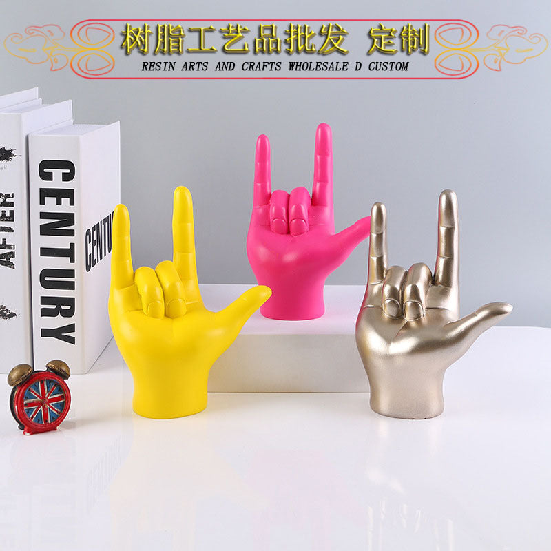 Simple resin gesture ornaments