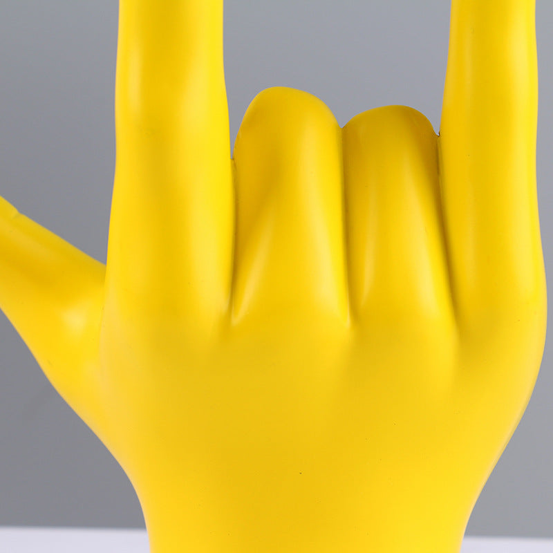 Simple resin gesture ornaments