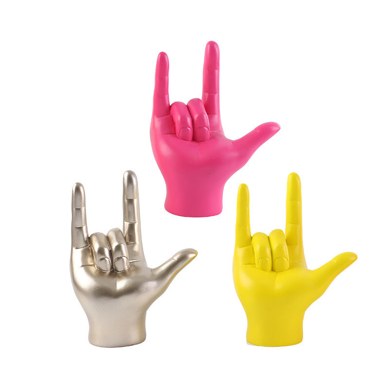 Simple resin gesture ornaments