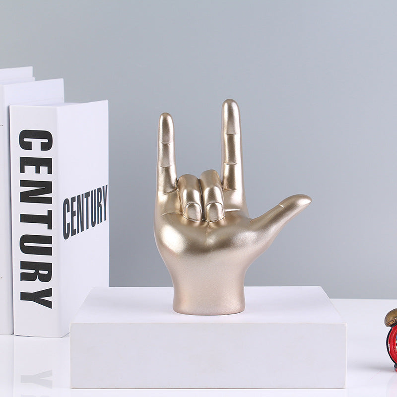 Simple resin gesture ornaments