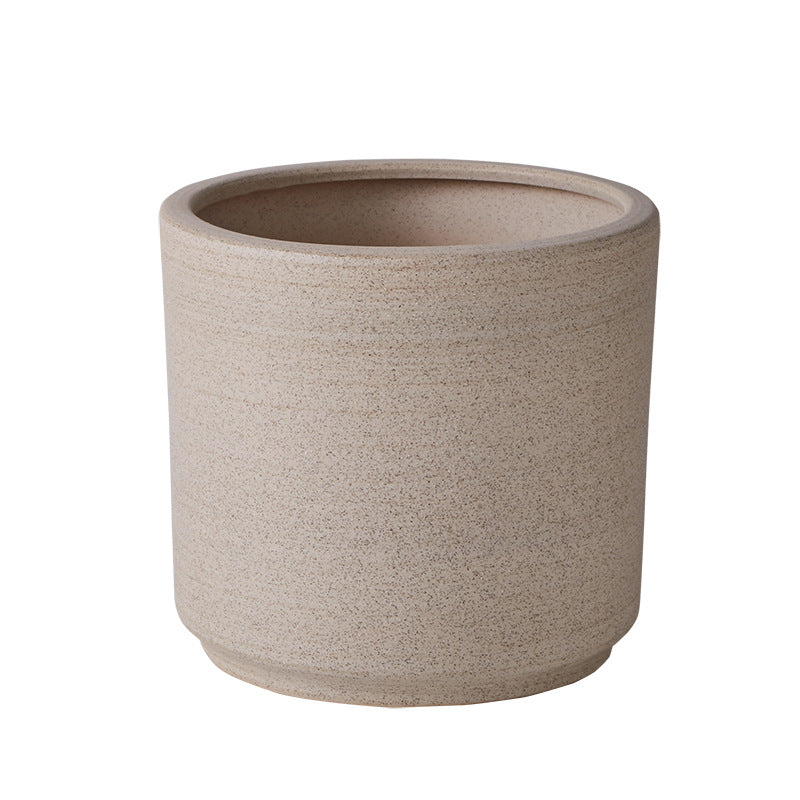 Simple round-mouthed decorative plant pot