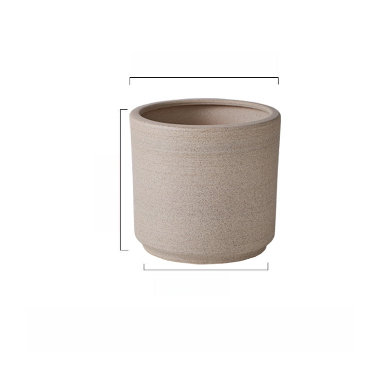 Simple round-mouthed decorative plant pot