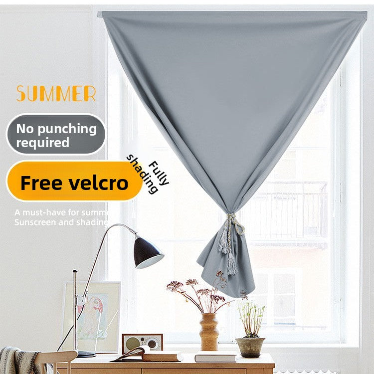 Simple self-adhesive fully blackout curtain fabric