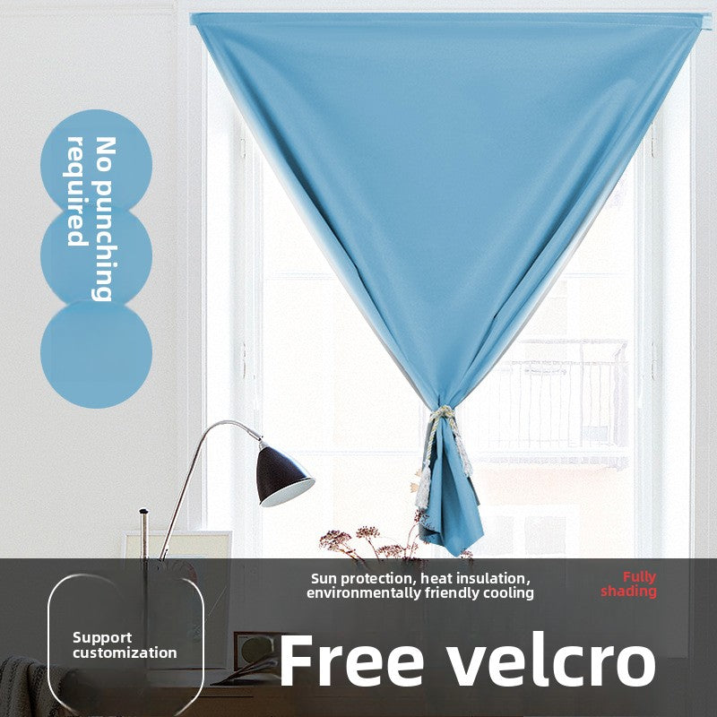 Simple self-adhesive fully blackout curtain fabric