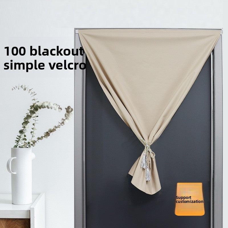 Simple self-adhesive fully blackout curtain fabric