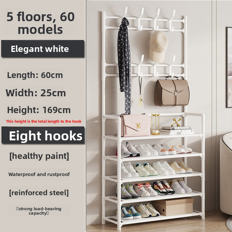 Simple Shoe Rack Doorway Household All-In-One Multi-Functional Storage Shoe Cabinet Shoe and Hat Rack Small Multi-Layer Assembly Storage Rack