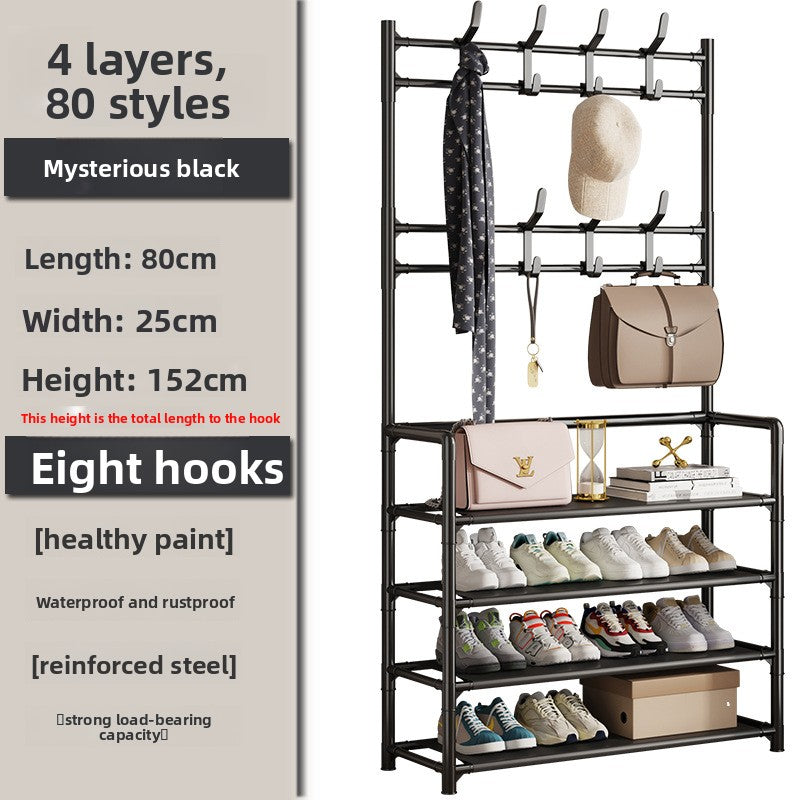 Simple Shoe Rack Doorway Household All-In-One Multi-Functional Storage Shoe Cabinet Shoe and Hat Rack Small Multi-Layer Assembly Storage Rack