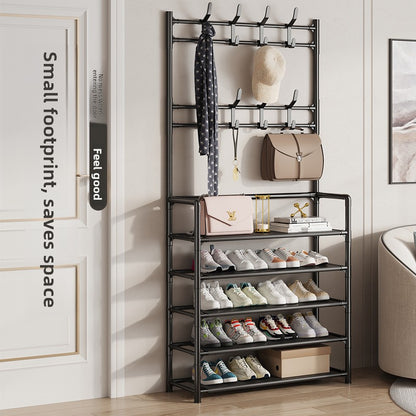 Simple Shoe Rack Doorway Household All-In-One Multi-Functional Storage Shoe Cabinet Shoe and Hat Rack Small Multi-Layer Assembly Storage Rack