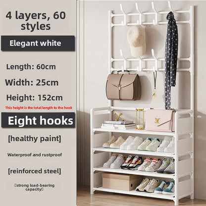 Simple Shoe Rack Doorway Household All-In-One Multi-Functional Storage Shoe Cabinet Shoe and Hat Rack Small Multi-Layer Assembly Storage Rack