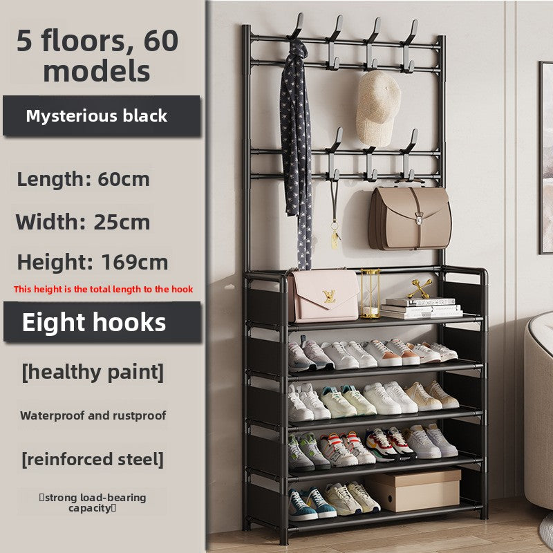 Simple Shoe Rack Doorway Household All-In-One Multi-Functional Storage Shoe Cabinet Shoe and Hat Rack Small Multi-Layer Assembly Storage Rack