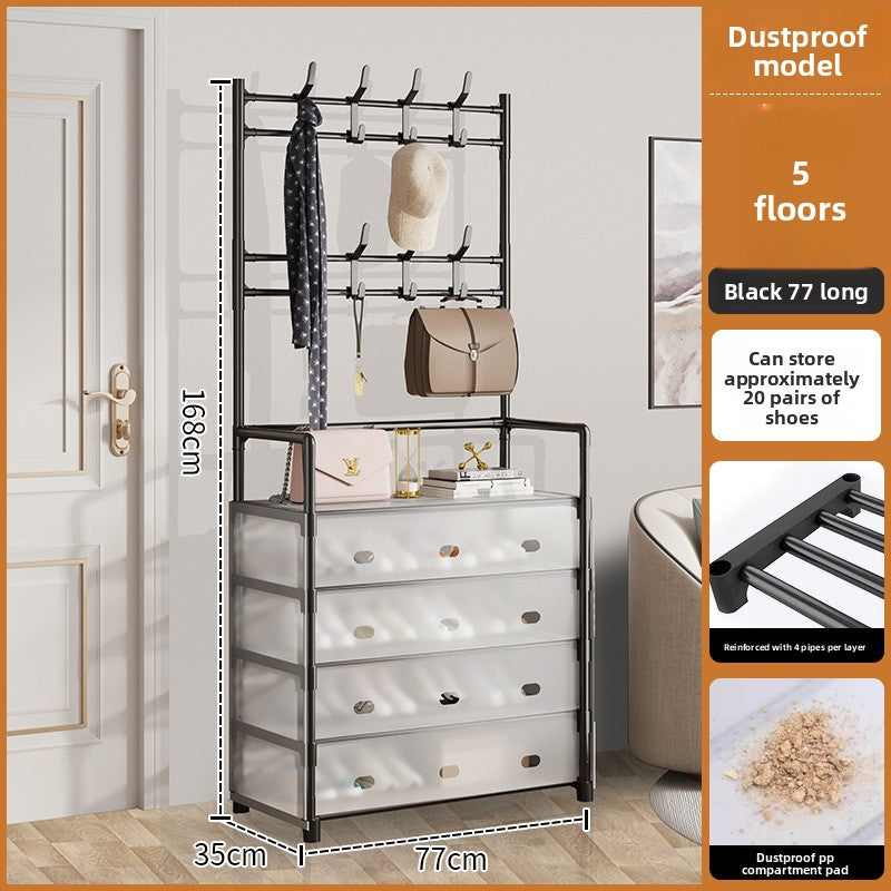 Simple Shoe Rack Doorway Household All-In-One Multi-Functional Storage Shoe Cabinet Shoe and Hat Rack Small Multi-Layer Assembly Storage Rack