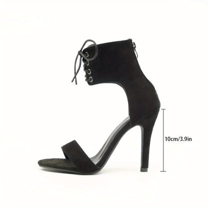 Simple single-strap high-heeled sandals