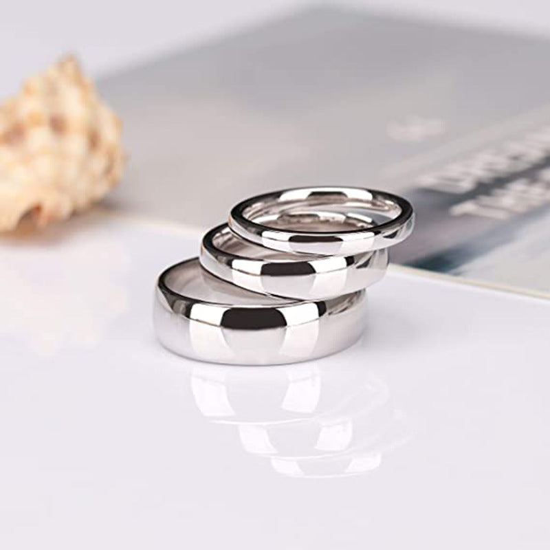 Simple smooth titanium steel ring