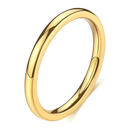 Simple smooth titanium steel ring