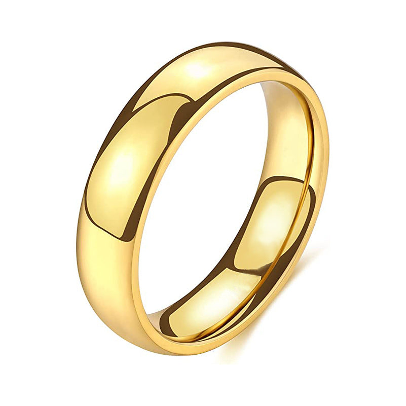 Simple smooth titanium steel ring