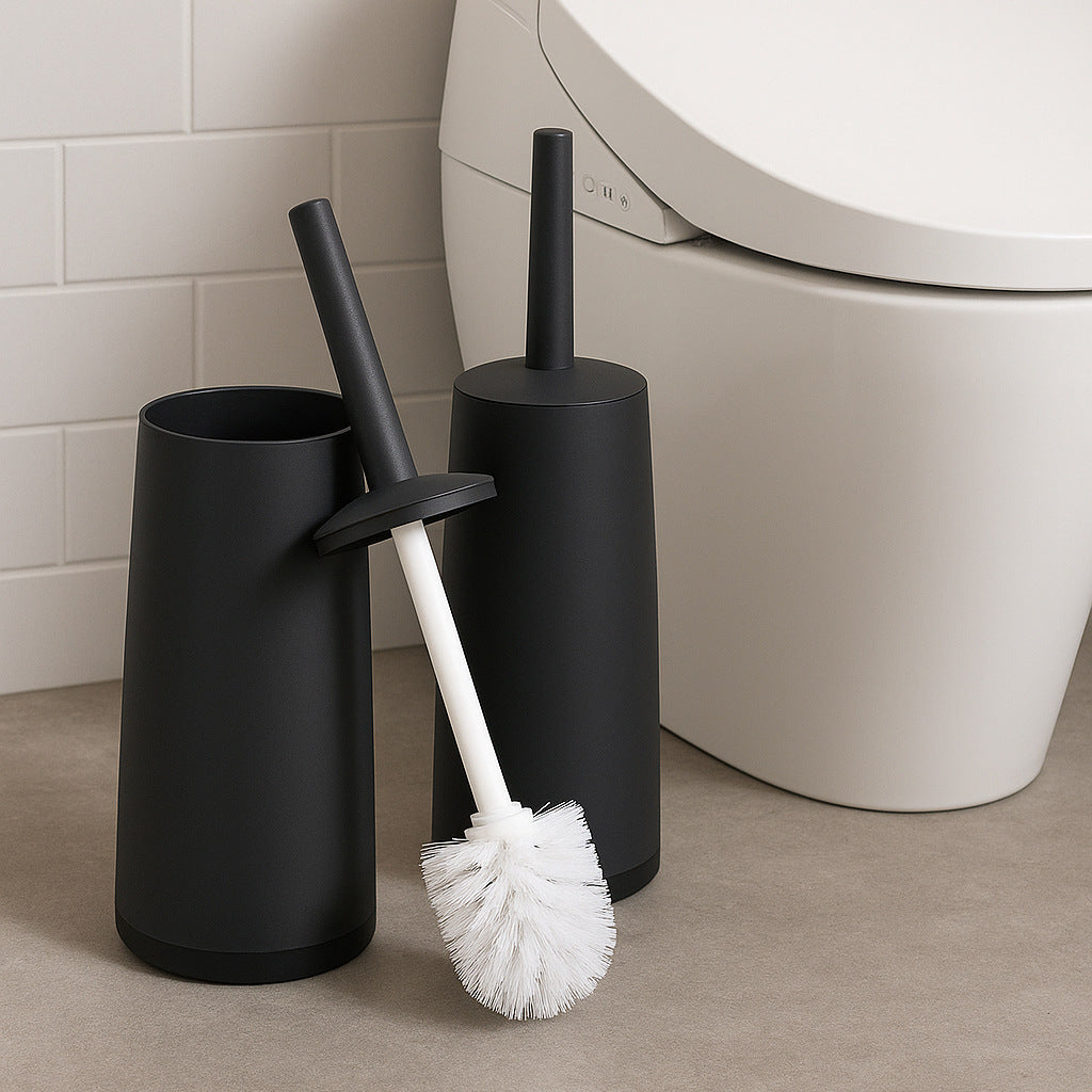 Simple Soft-Bristled Toilet Brush Set with Holder