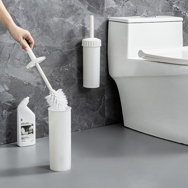 Simple Soft-Bristled Toilet Brush Set with Holder