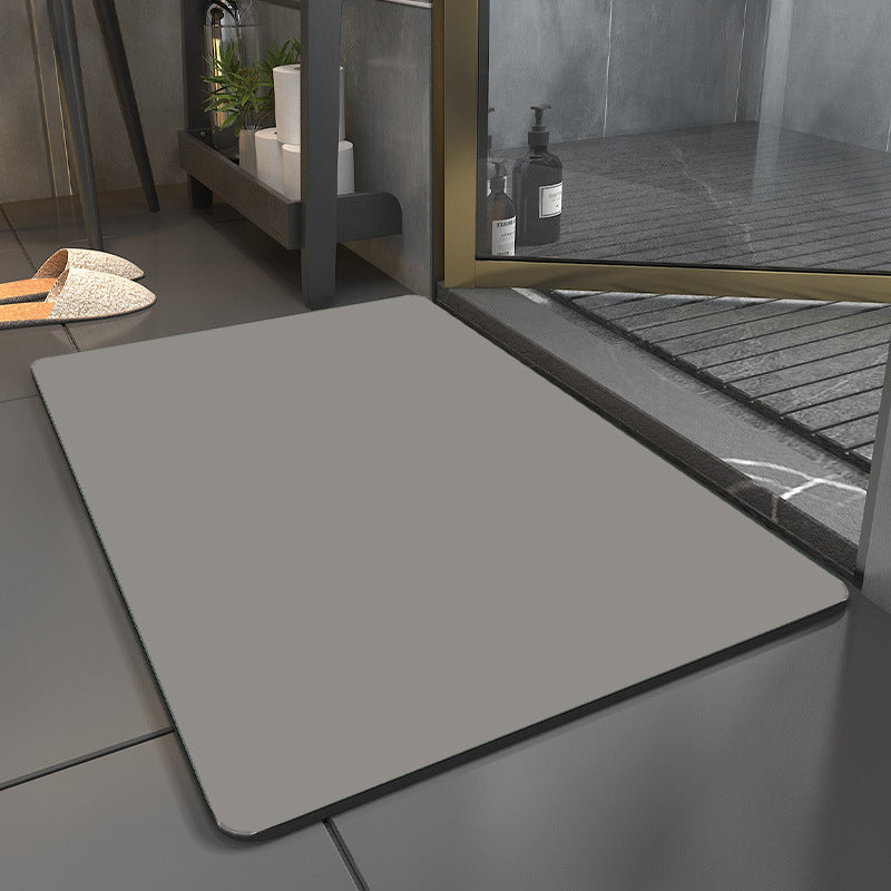 Simple solid-color diatom mud floor mat