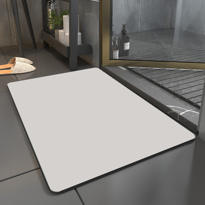 Simple solid-color diatom mud floor mat