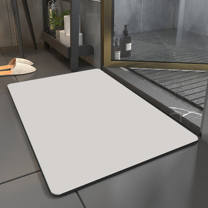 Simple solid-color diatom mud floor mat