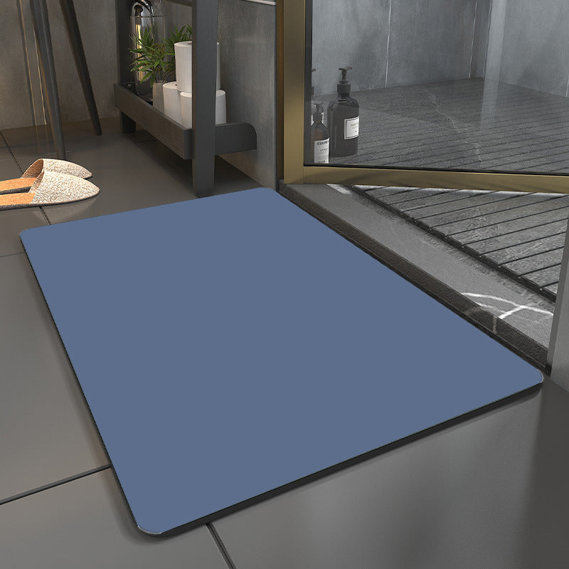 Simple solid-color diatom mud floor mat