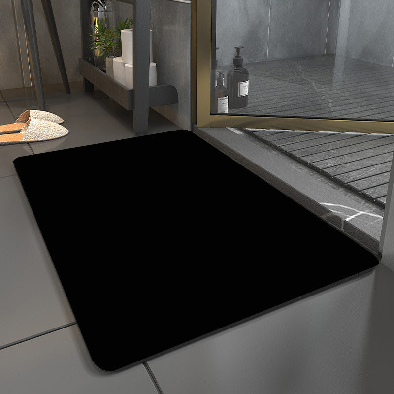 Simple solid-color diatom mud floor mat