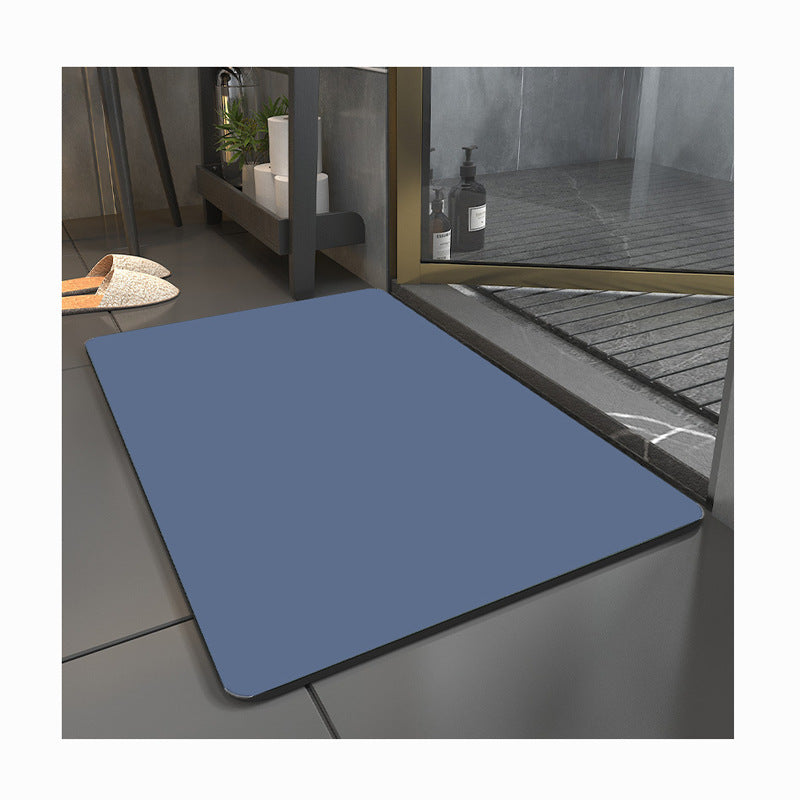 Simple solid-color diatom mud floor mat