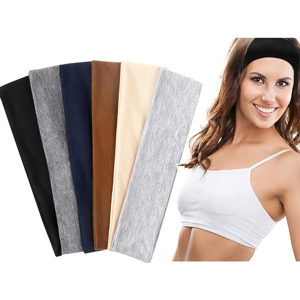 Simple Solid Color Sports Headband for Running and Yoga
