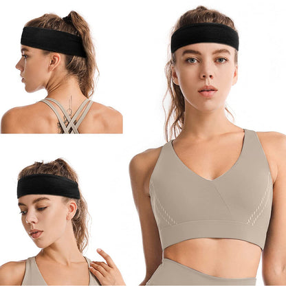 Simple Solid Color Sports Headband for Running and Yoga