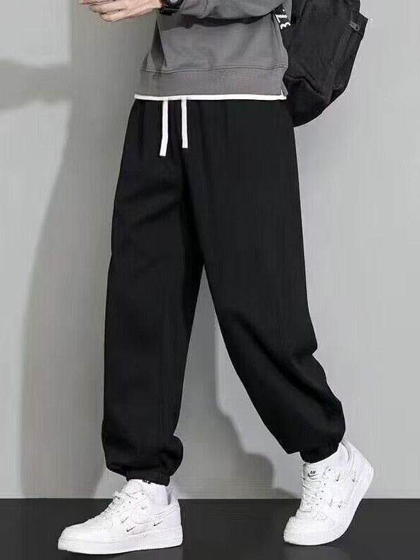 Simple solid-color sports pants