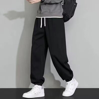 Simple solid-color sports pants