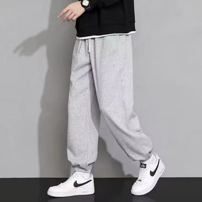 Simple solid-color sports pants