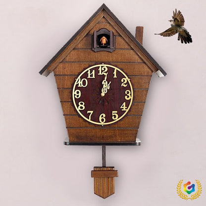 Simple solid wood wall clock