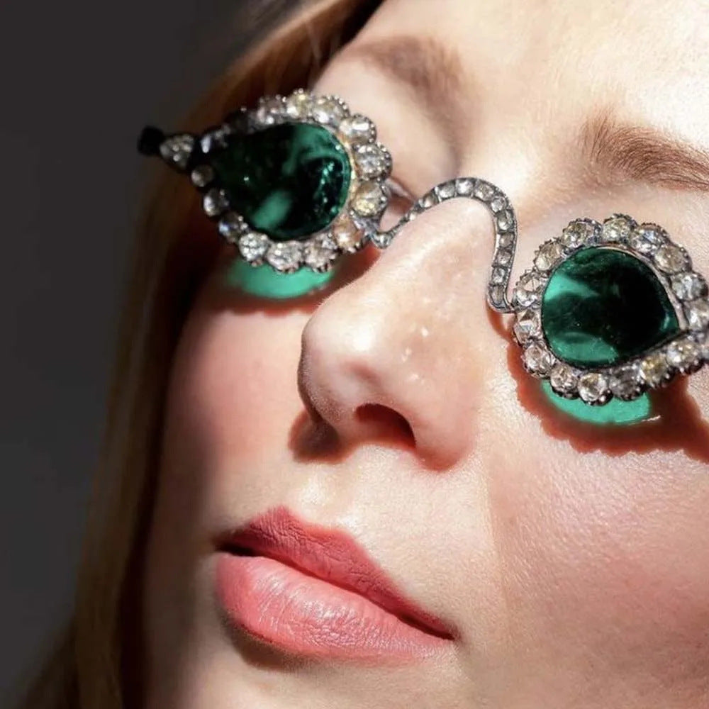 Simple Street Rhinestone Glasses Frame