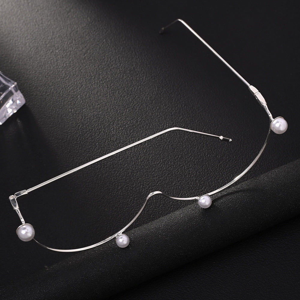 Simple Street Rhinestone Glasses Frame
