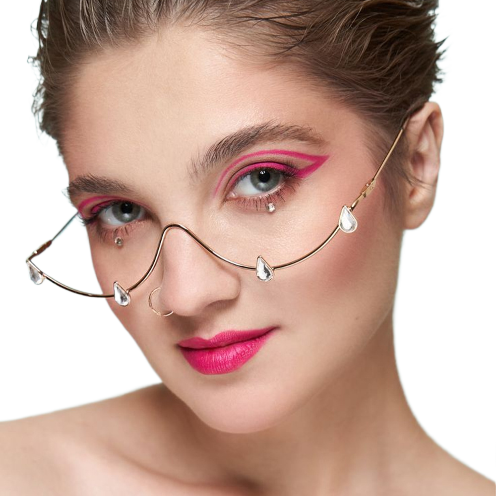 Simple Street Rhinestone Glasses Frame