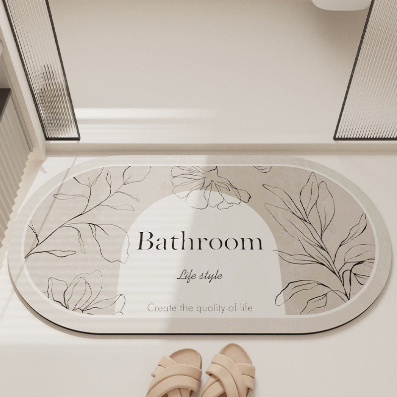 Simple style diatom mud floor mat anti-slip mat