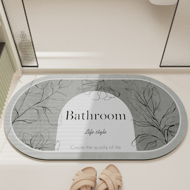 Simple style diatom mud floor mat anti-slip mat